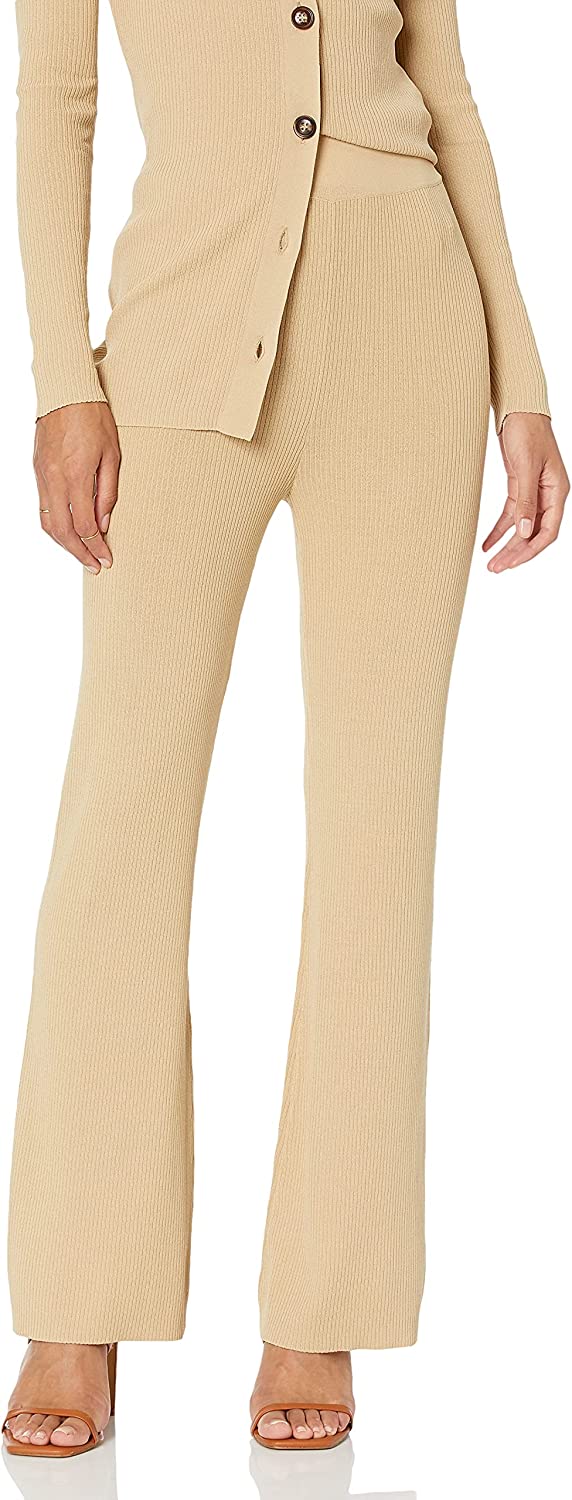 The Drop Women's Ellison Rib Flare Leg Sweater Pant