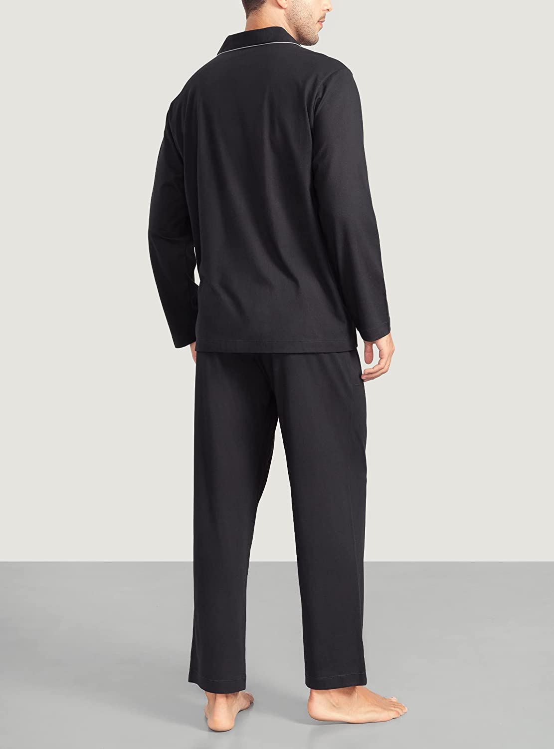 DAVID ARCHY Men's Cotton Sleepwear Button-Down Pajamas Set