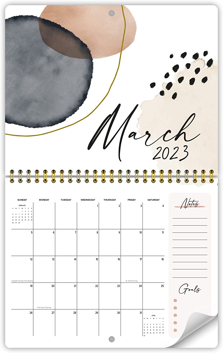 Aesthetic Wall Calendar in Abstract Art Design - Runs Until December 2023 - The Perfect Monthly Calendar for Easy Planning - Incl. 2022