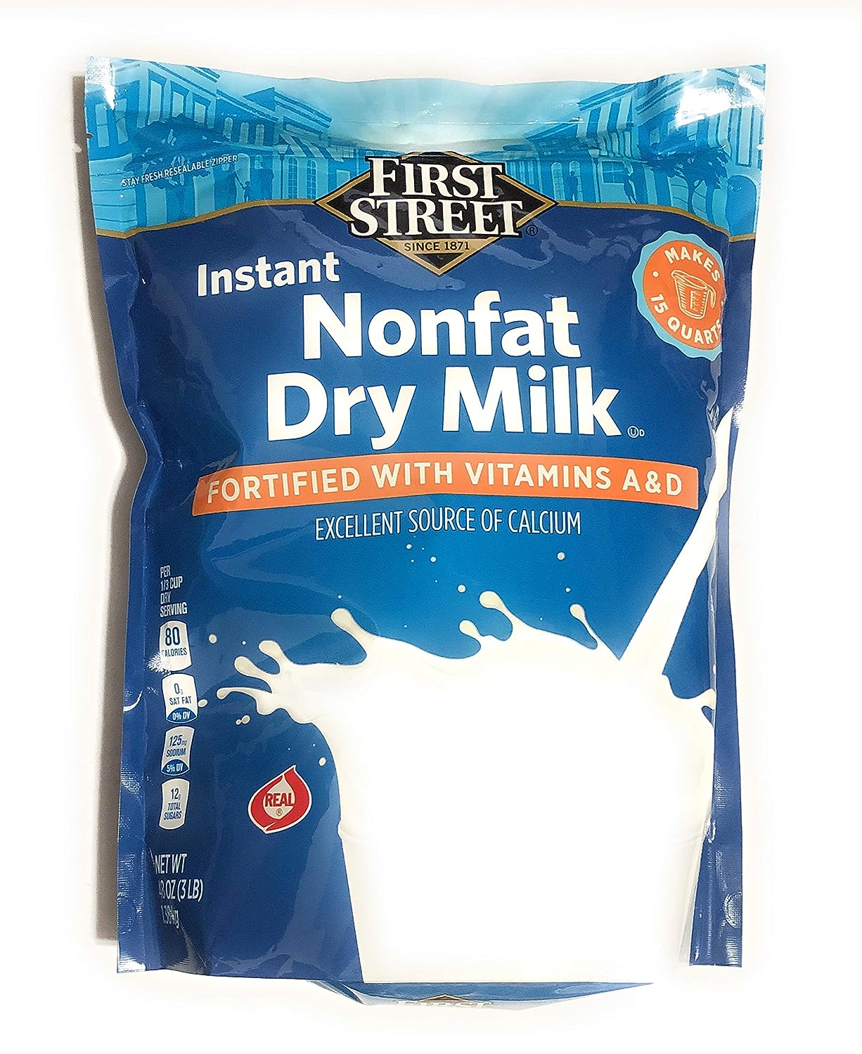 48oz First Street Instant Non Fat Dry Milk, Powder, Pack of 1
