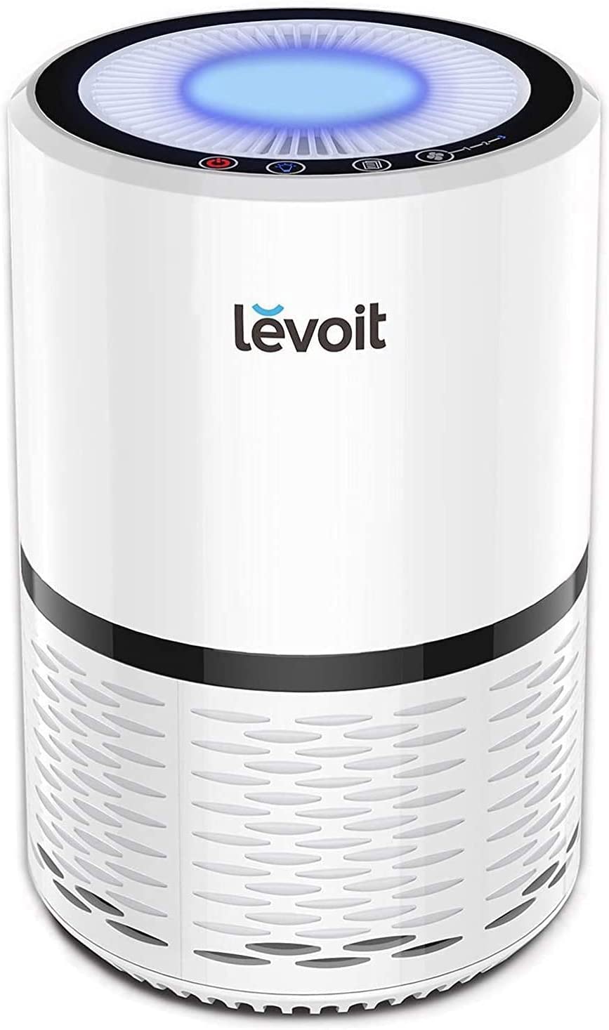 LEVOIT Air Purifiers for Home, H13 True HEPA Filter for Smoke, Dust, Mold, and Pollen in Bedroom, Ozone Free, Filtration System Odor Eliminators for Office with Optional Night Light, 1 Pack, White