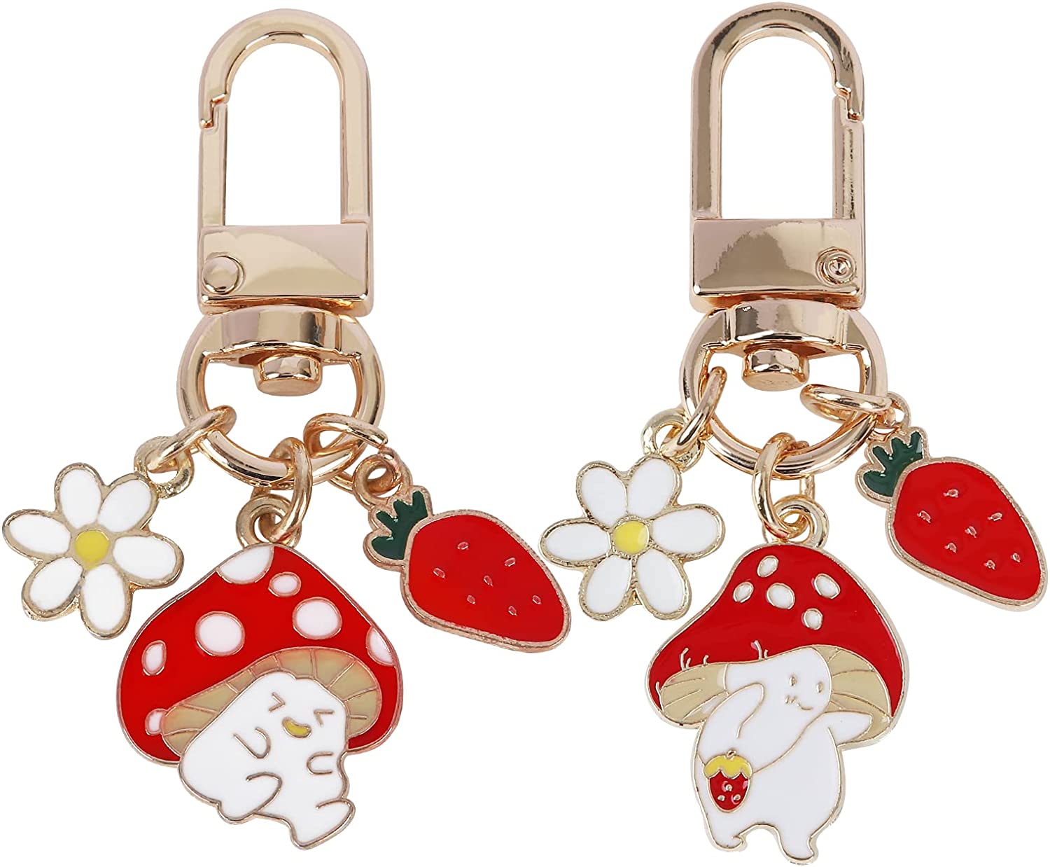 ZYLLGLOW Cute Keychain Aesthetic Keychain Accessories Kawaii Key Ring for Women,Keychain For Girl Charm for Airpod,Backpack