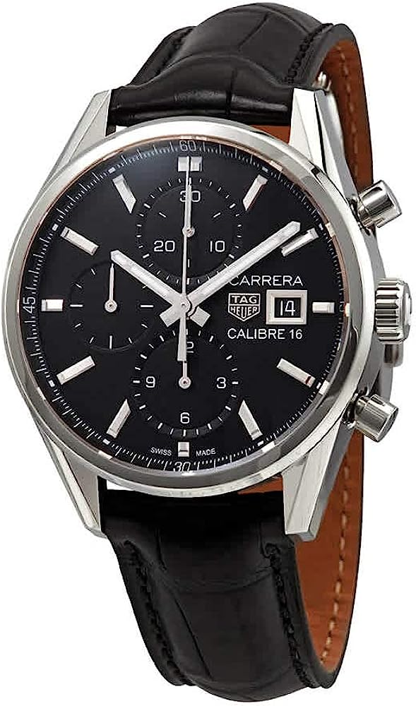 Tag Heuer Carrera Black Dial Automatic Men's Chronograph Watch CBK2110.FC6266