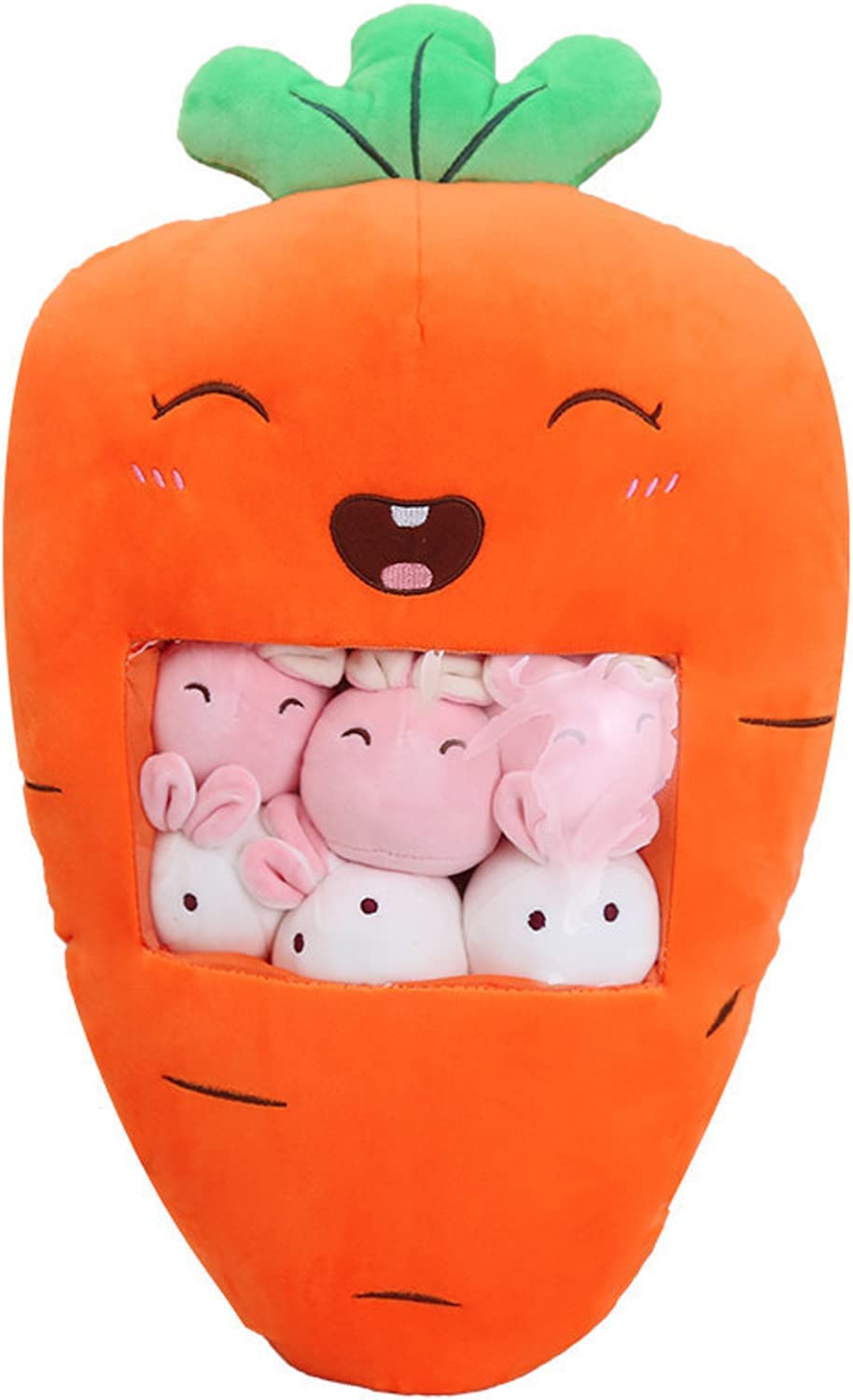 Plush Pillow Carrot Bunnies Animals Doll Toy Gifts for Teens Girls Kids,Sofa Chair Decorative Pillow