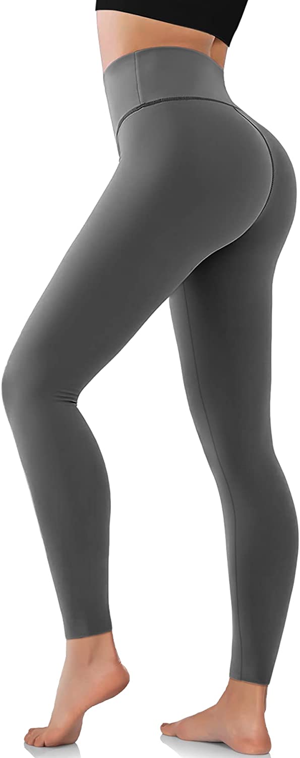 Refeel Thick High Waist Yoga Pants with Pockets, Tummy Control Workout Running Yoga Leggings for Women