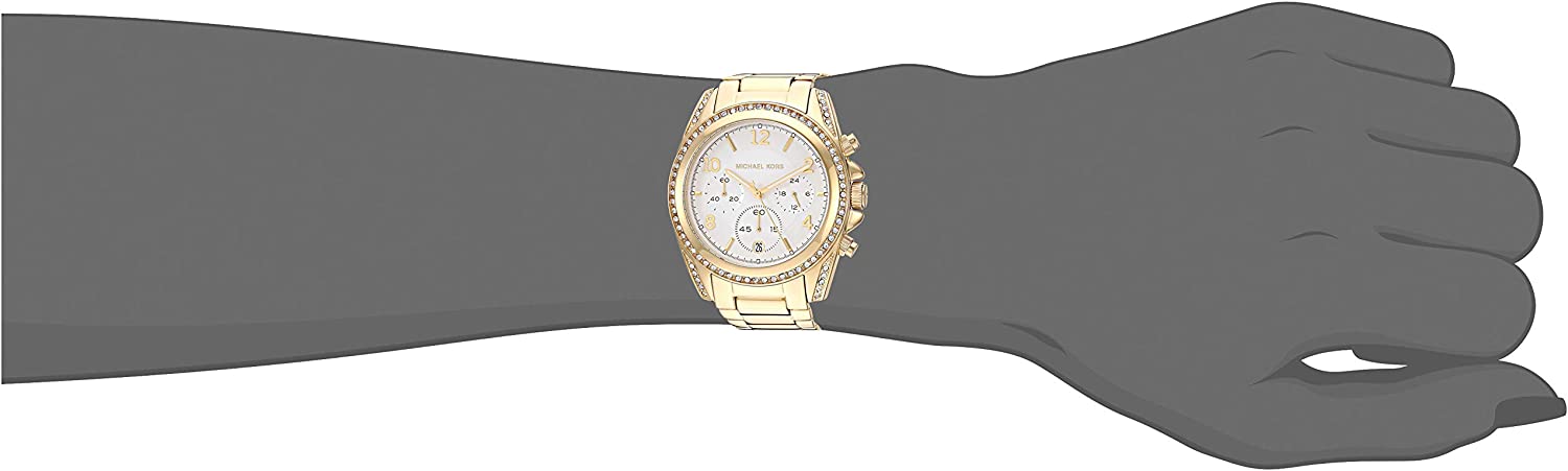 Michael Kors Blair Chronograph Stainless Steel Watch with Glitz Accents