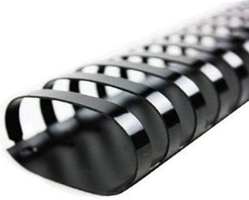 CFS Products Plastic Comb Binding Spines, 1 1/2" Inch Diameter, Black, 290 Sheets, 100 Pack - 13112