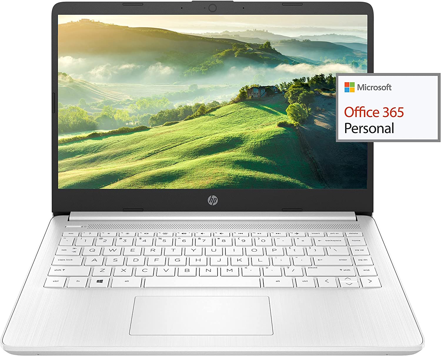 HP Newest 14" HD Laptop Light-Weight, AMD Dual Core 3000 Series(Up to 2.6GHz), 8GB RAM, 128GB SSD + 64GB eMMC, 1 Year Office 365, WiFi, Bluetooth 5, USB Type-A&C, HDMI, Webcam w/GM Accessories