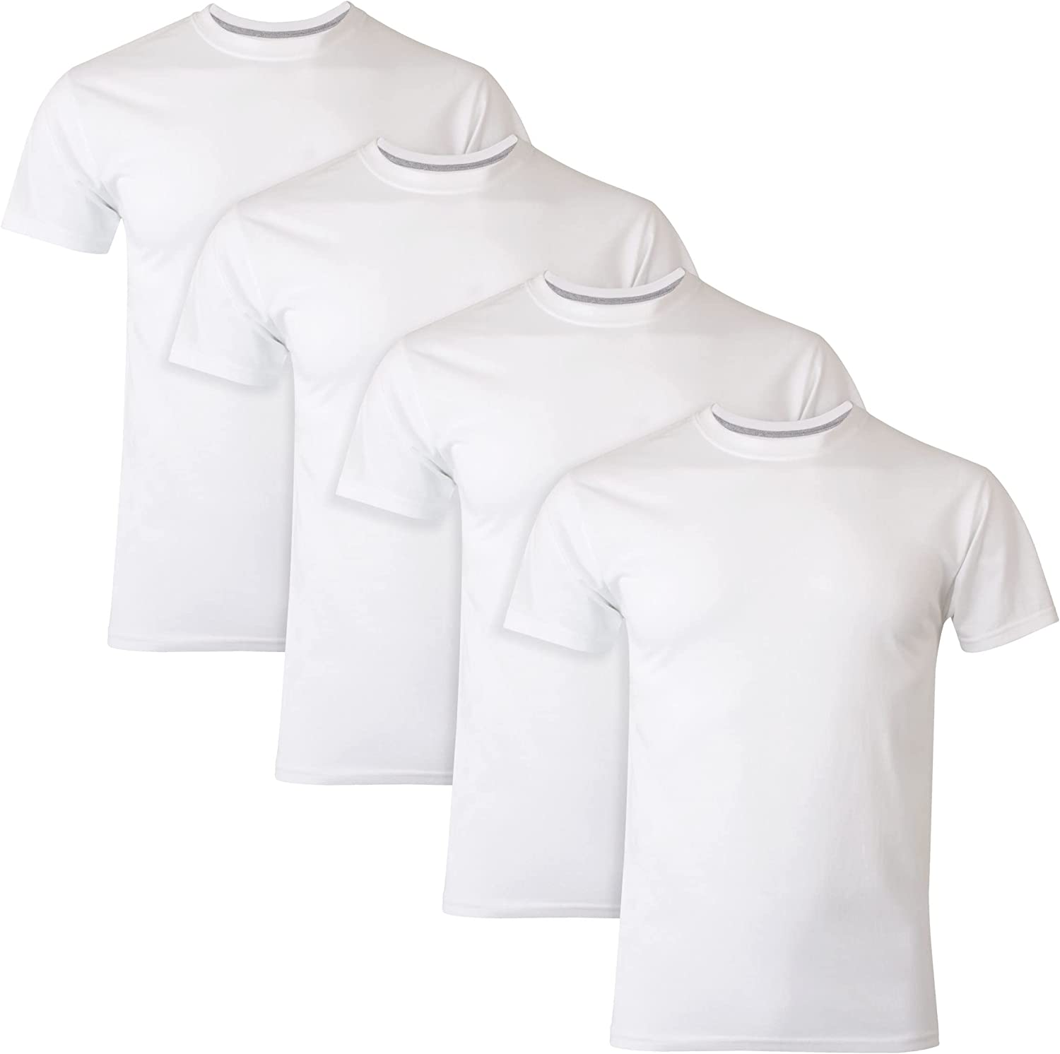 Hanes Ultimate Men's Fresh IQ Slim Fit Crew Undershirt, 4-Pack