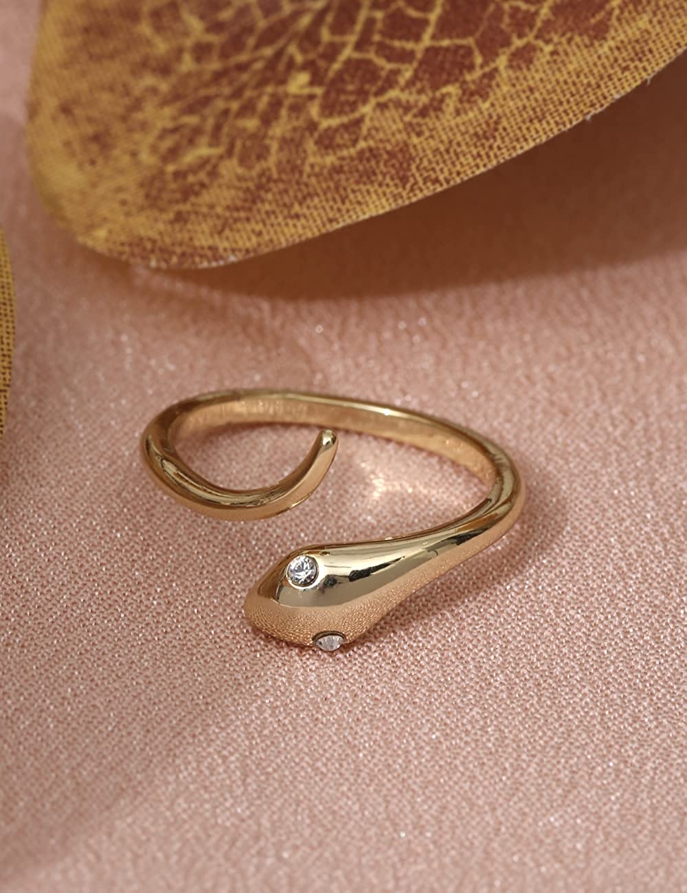 Gold Statement Rings for Women 14k Gold Plated Silver Rose Gold Evil Eye Chevron Pointed V Shaped Open Ring Marquise Cubic Zirconia Adjustable Rings for Teen Girls