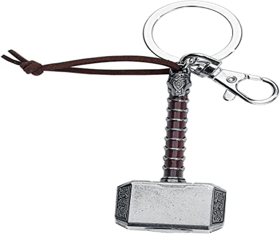 Marvel Thor Hammer 2 Pewter Key Ring , unisex-children, Grey