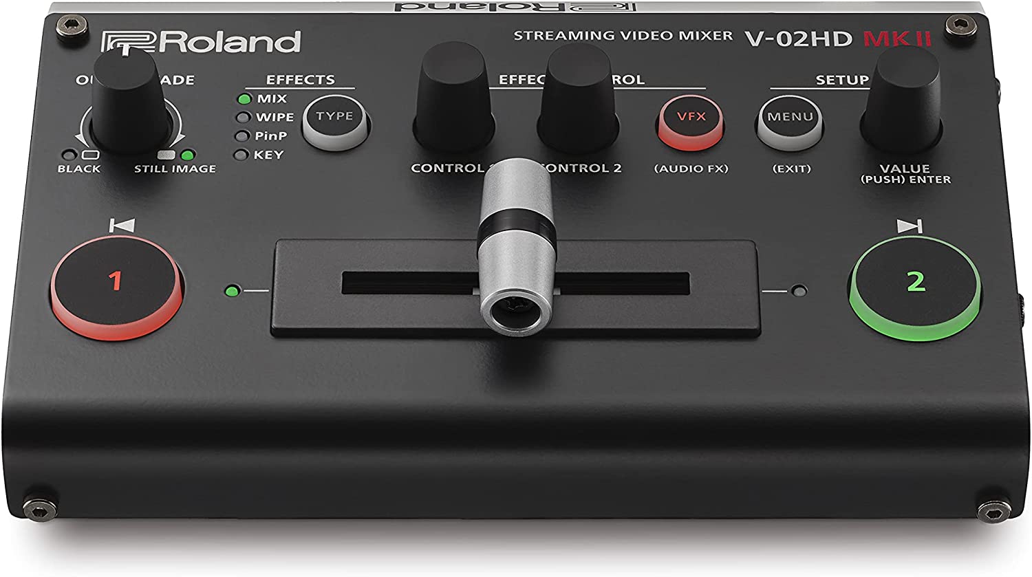 Roland V-02HD MK II – Streaming Video Mixer – The World’s Easiest Two-Camera Livestreaming Solution. Ideal for Online Teachers, Gamers, Worship and All Other Content Makers