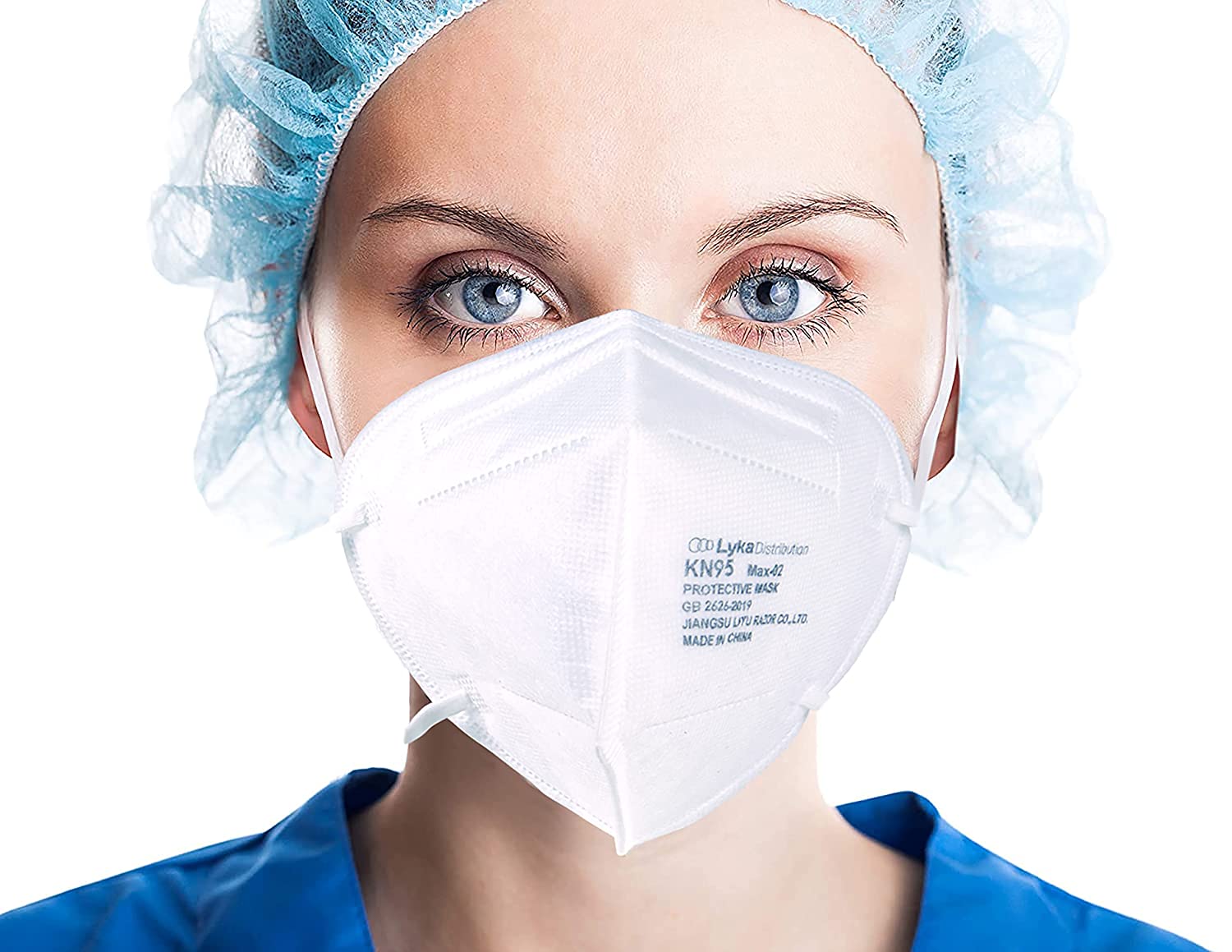 Lyka Distribution KN95 Face Masks - 50 Pack - 5 Layer Protection Breathable KN95 Face Mask - Filtration>95% with Comfortable Elastic Ear Loop | Non-Woven Polypropylene Fabric