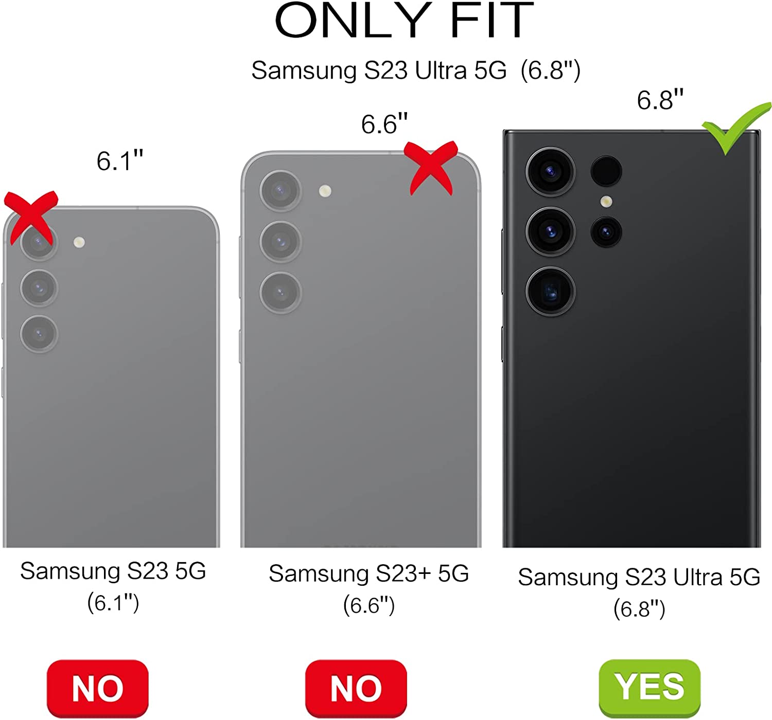 BENTOBEN Compatible with Samsung S23 Ultra Case with 360° Ring Holder, Shockproof Slim Kickstand Magnetic Support Car Mount Women Men Protective Phone Case for Samsung Galaxy S23 Ultra, Black/Gold