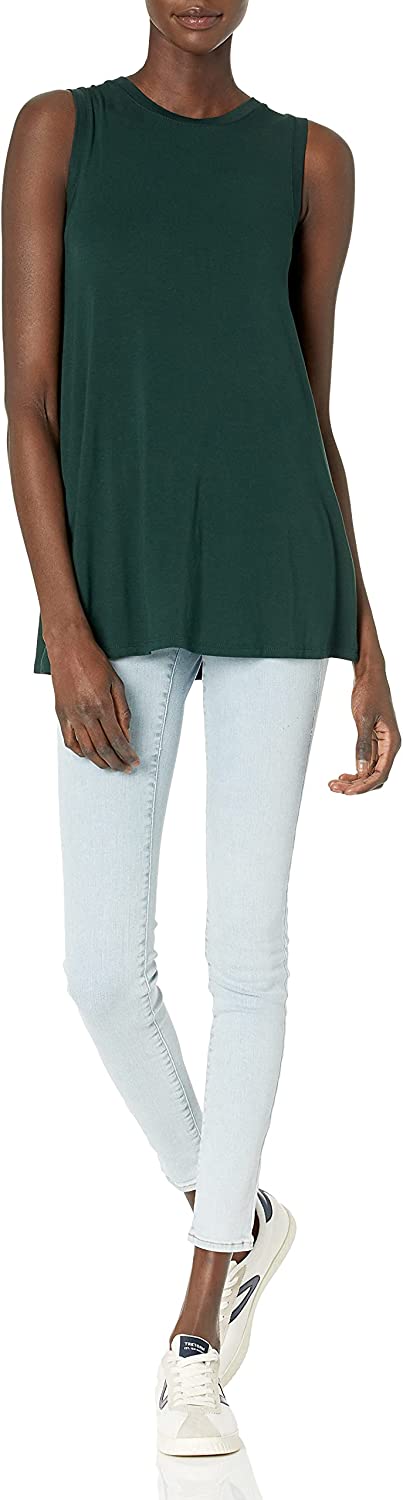Amazon Essentials Women's Jersey Relaxed-Fit Muscle-Sleeve Swing Tunic (Previously Daily Ritual)
