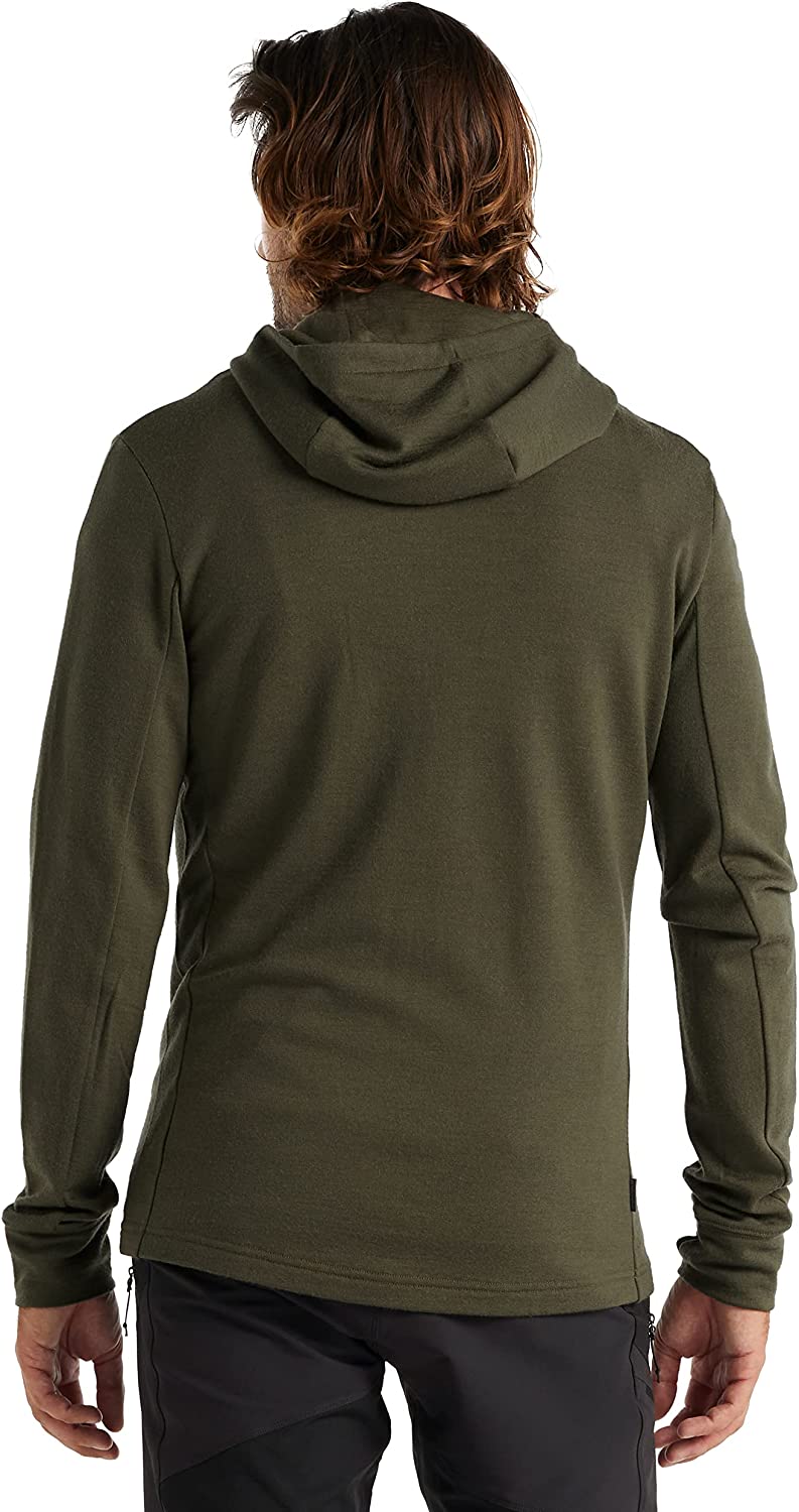 Icebreaker Merino Men's Quantum Iii Long Sleeve Wool Athletic Zip Up Hoodie