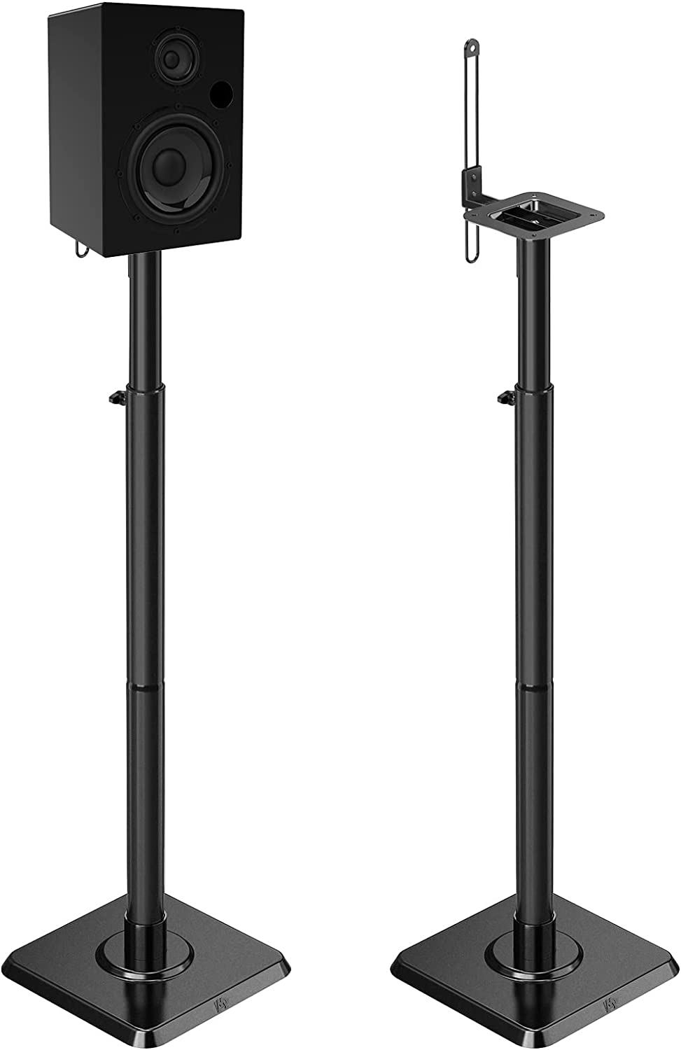Mounting Dream Speaker Stands Height Adjustable Bookshelf Speaker Stand Pair for Universal Satellite Speakers， Set of 2 for Bose Polk JBL Sony Yamaha - 11 lbs Capacity