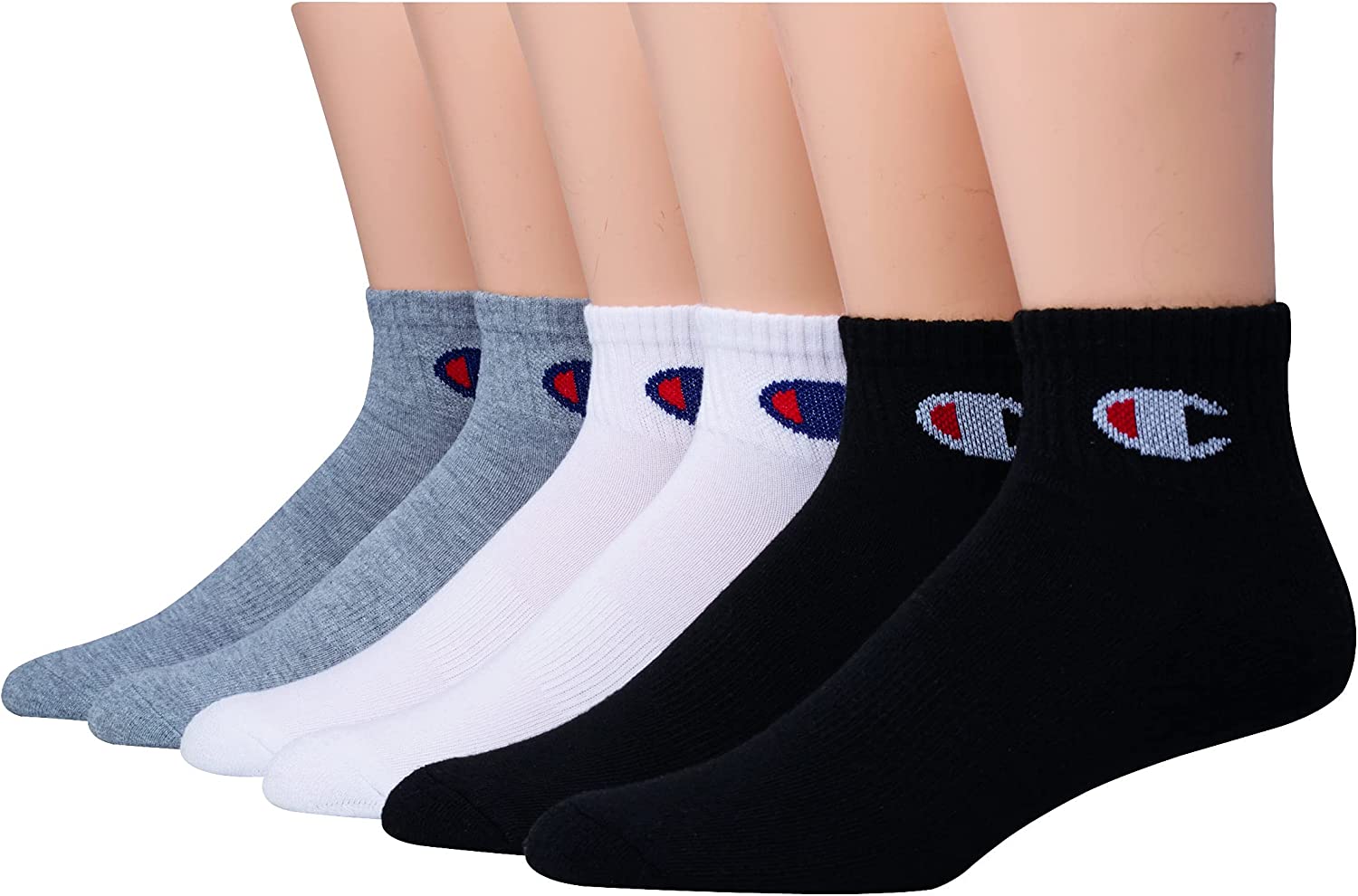 Champion Men’s Socks, Ankle Socks, Cushioned Athletic Socks, 6 and 12 Pairs Pack