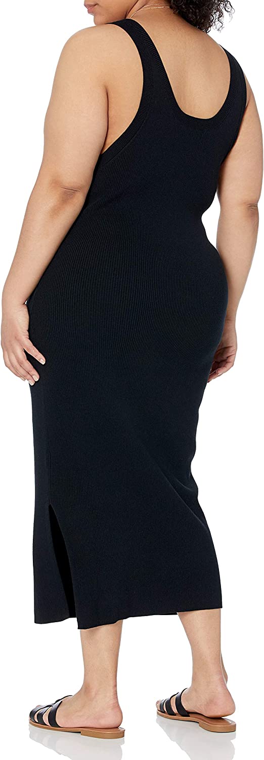 The Drop Women's Yasmin Rib Midi Sweater Tank Dress