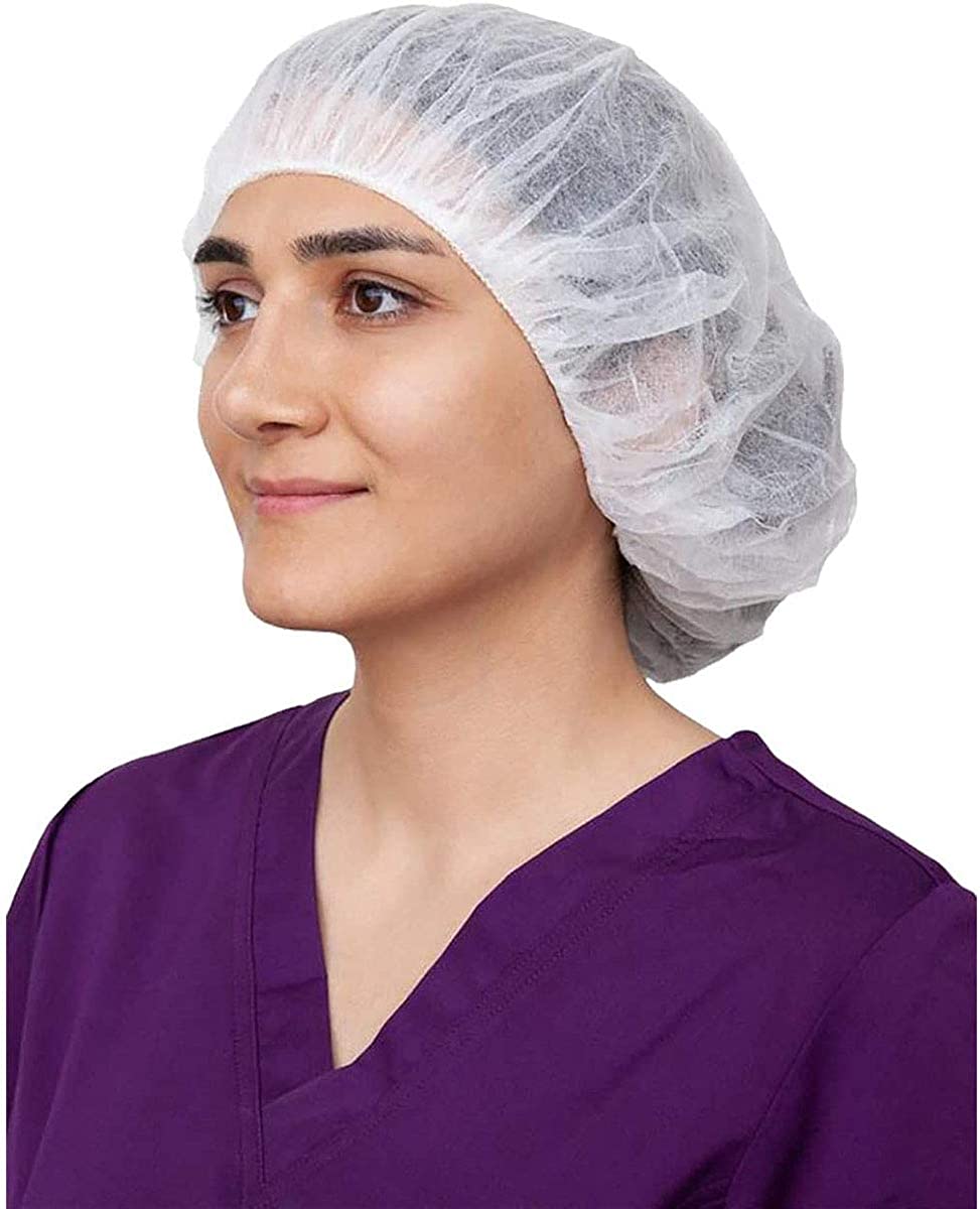 ZMDREAM Hair Nets Food Service Disposable Bouffant Cap 24 inch