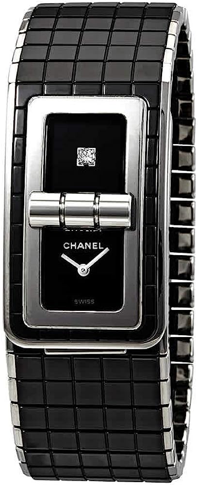 Chanel Black Code Coco Black Diamond Dial Ladies Steel and Ceramic Watch H5147