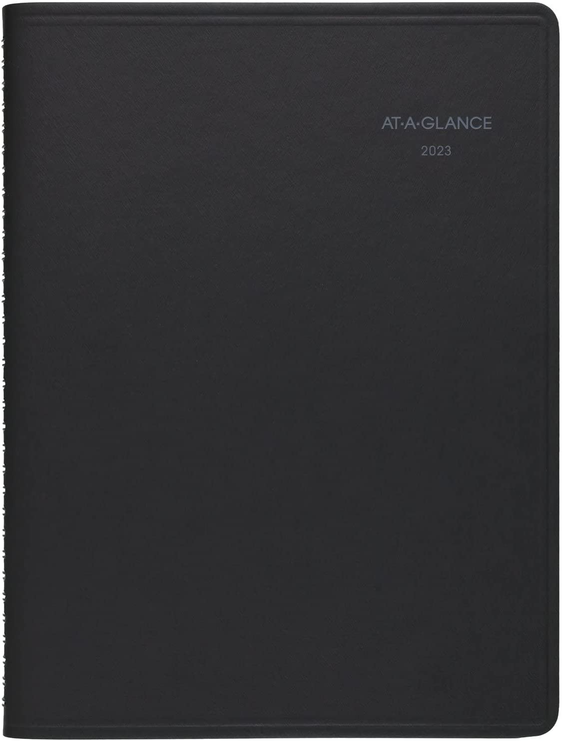 AT-A-GLANCE 2023 Weekly & Monthly Planner, QuickNotes, Quarter-Hourly Appointment Book, 8-1/4" x 11", Large, Monthly Tabs, Pocket, Black (7695005)