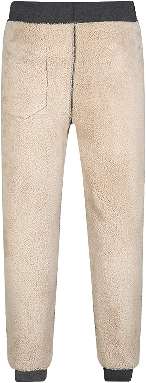Gihuo Men's Sherpa Lined Athletic Sweatpants Winter Warm Track Pants