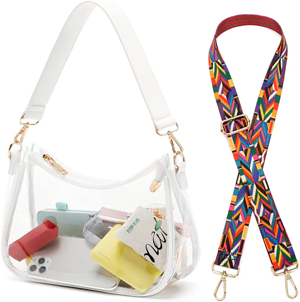 CYHTWSDJ Clear Bag Stadium Approved Clear Purse for Women Stadium