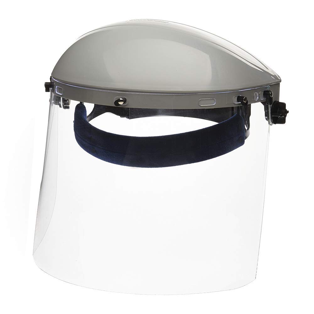 Sellstrom Safety Face Shield Advantage Series - For Grinding, Welding, Construction - Clear Window - Ratcheting Headgear