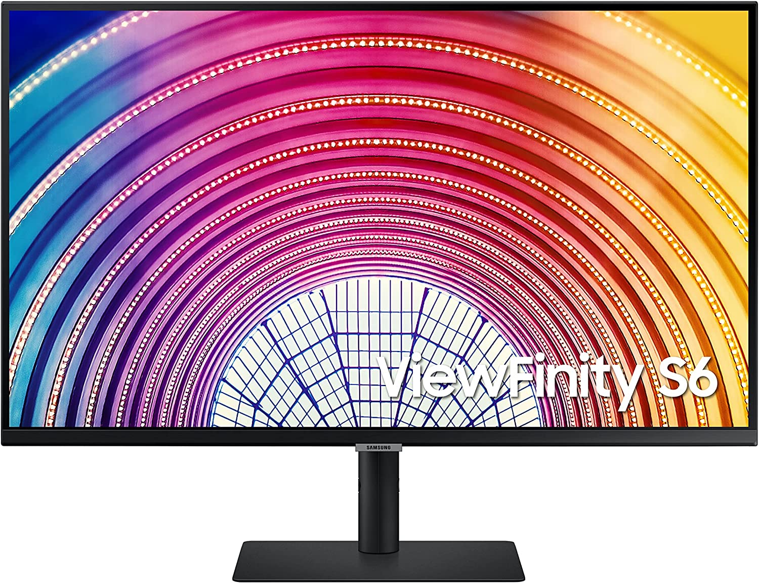 SAMSUNG 32 Inches S60A Series QHD (2560x1440) Computer Monitor, 75Hz, HDMI, Display Port, HDR10 (1 Billion Colors), Height Adjustable Stand, TUV-Certified Intelligent Eye Care (LS32A600NWNXGO)