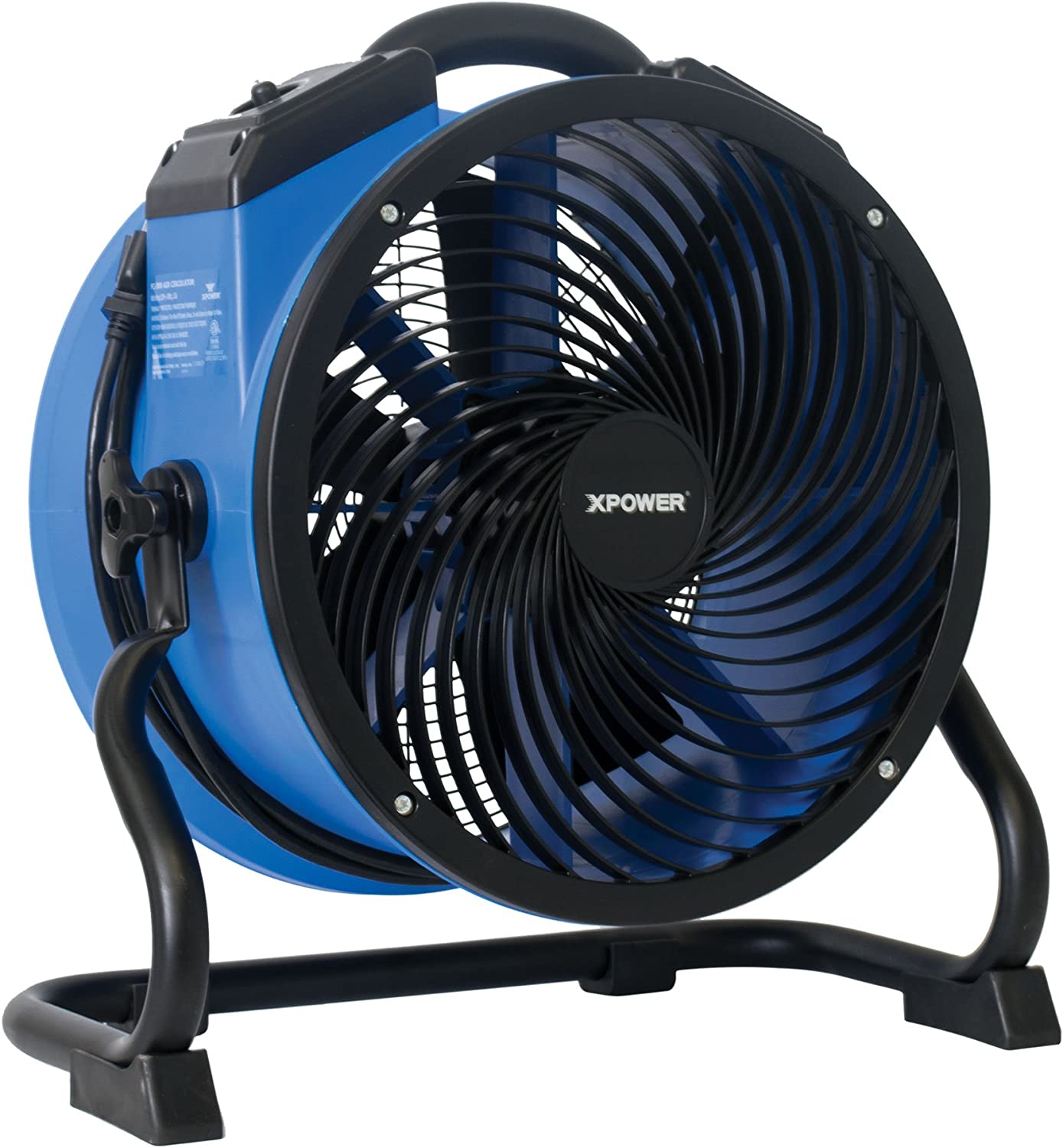 XPOWER FC-300 Heavy Duty Industrial High Velocity Whole Room Air Mover Air Circulator Utility Shop Floor Fan, Variable Speed, Timer, 14 inch, 2100 CFM