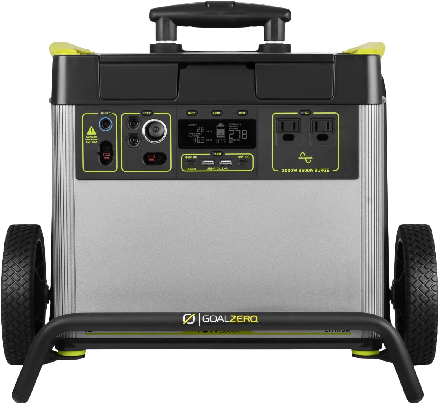 Goal Zero Yeti 3000X Portable Power Station, 2982Wh Portable Lithium Battery Emergency Power Station, 2000W Portable AC Inverter, Outdoor Portable Generator, Portable Solar Generator for Solar Panels