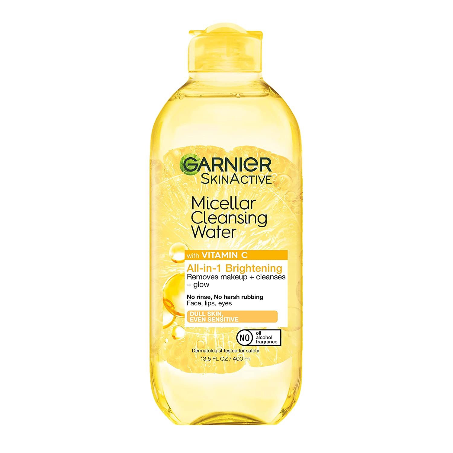 Garnier SkinActive Micellar Water with Vitamin C, Facial Cleanser & Makeup Remover, 13.5 fl. oz, 1 count (Packaging May Vary)