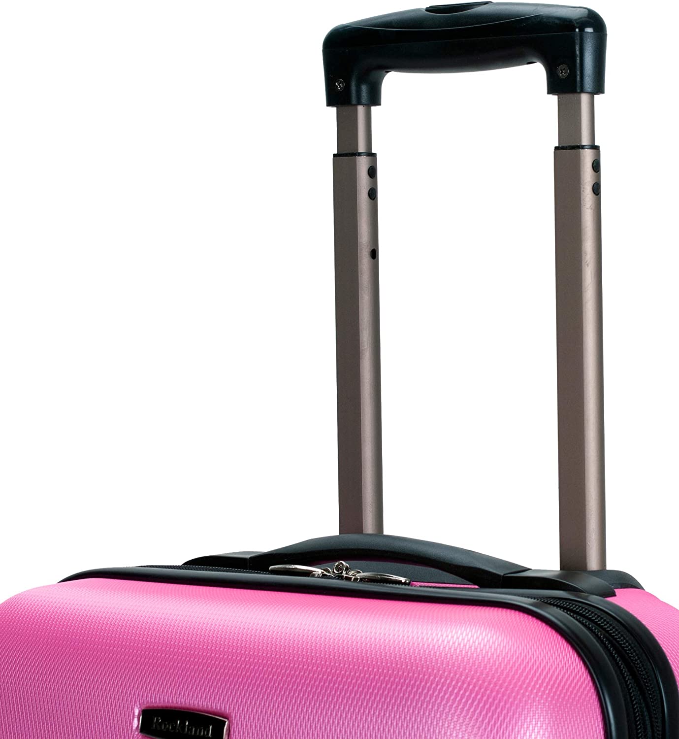 Rockland Melbourne Hardside Expandable Spinner Wheel Luggage， Pink， Carry-On 20-Inch