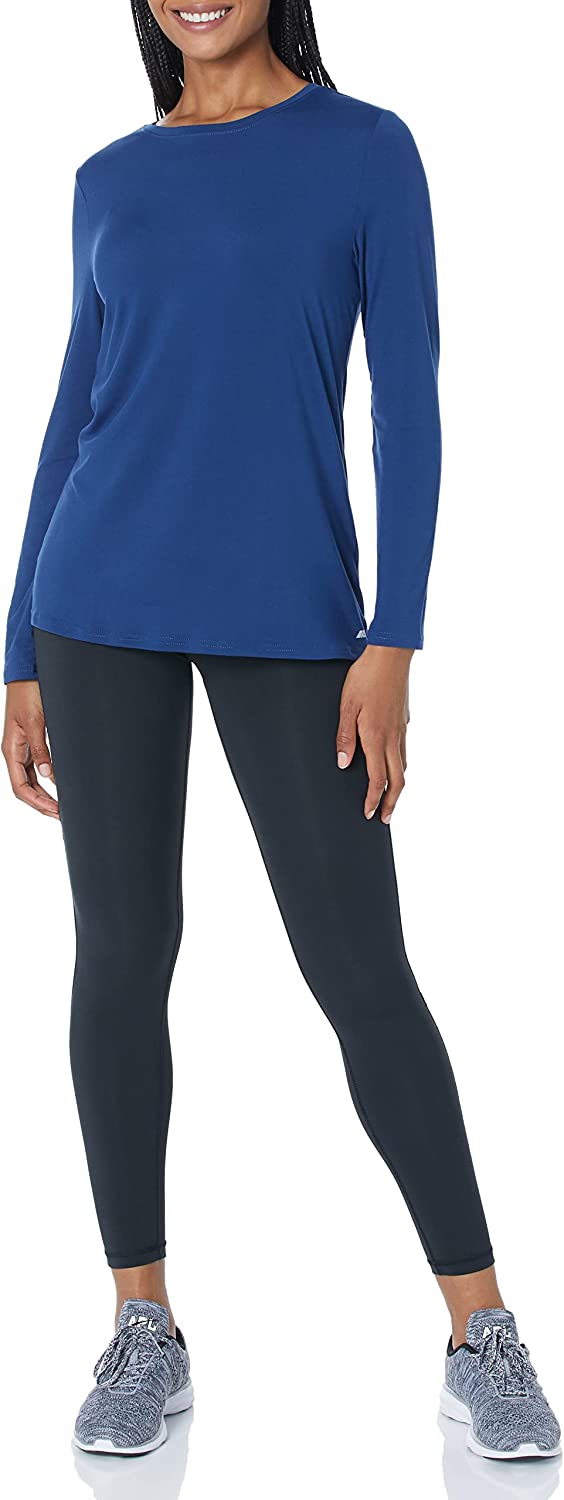 Amazon Essentials Women's Tech Stretch Long-Sleeve T-Shirt (Available in Plus Size)