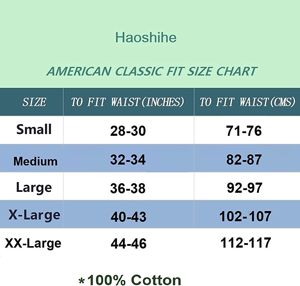 HAOSHIHE Mens cotton boxer shorts, woven boxer briefs for men with classic fit 4 pack