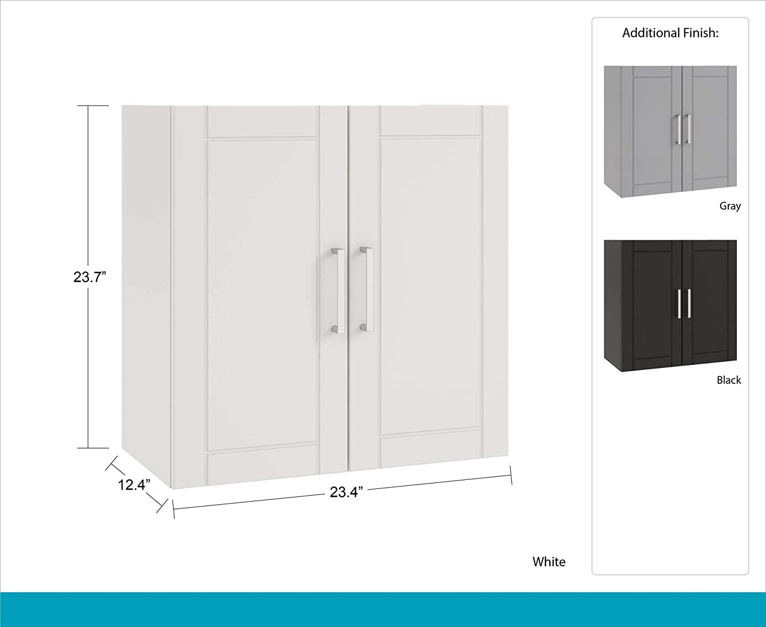 SystemBuild Callahan Wall Cabinet 24" Black