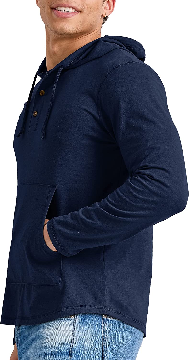 Hanes Originals Men’s Pullover Hoodie， Tri-Blend Jersey