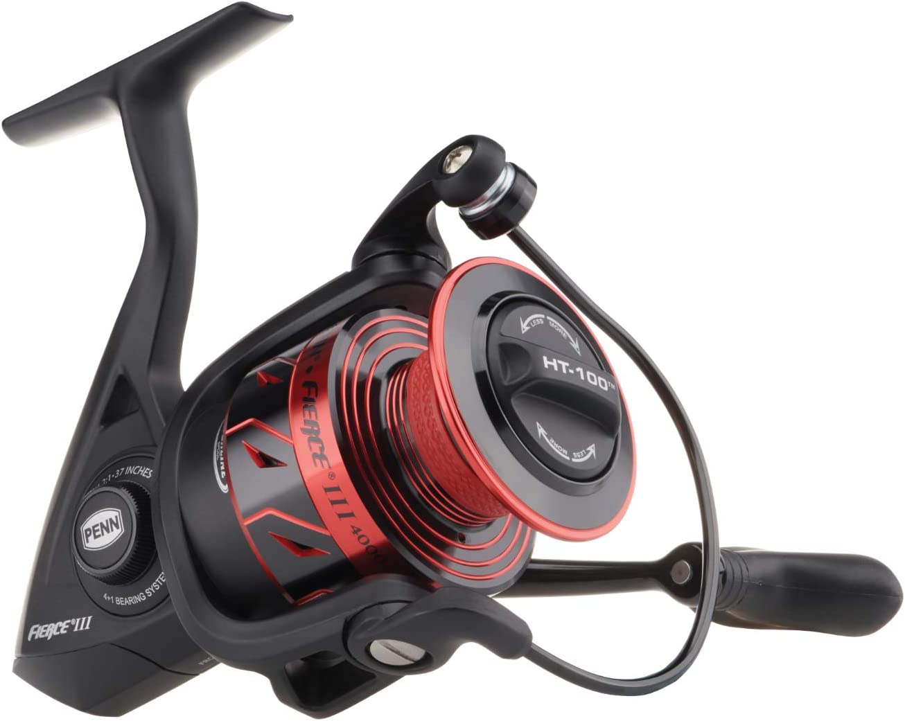 PENN Fierce III Spinning Inshore Fishing Reel, Size 2000, Right/Left Handle Position, 5 Bearings for Smooth Operation