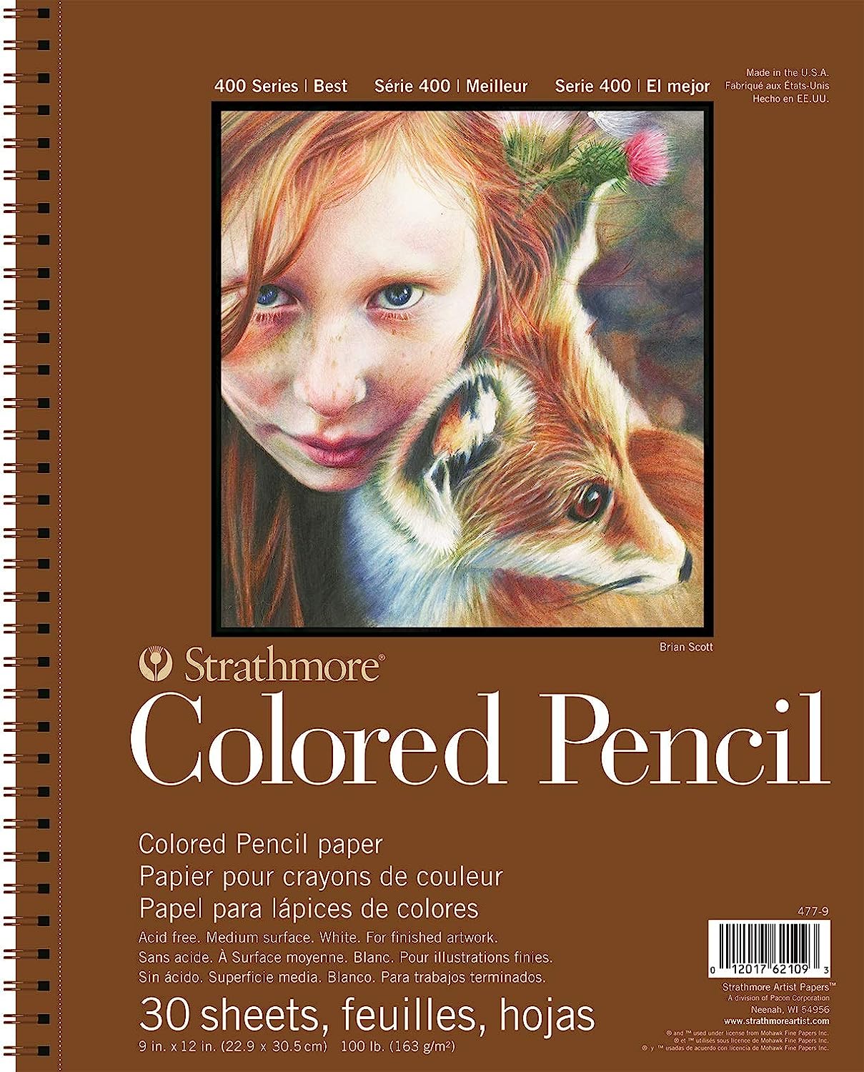 Strathmore Colored Pencil Spiral Paper Pad 9"X12"-30 Sheets -62477900