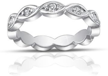Madina Jewelry 0.60 ct Ladies Round Cut Diamond Eternity Band Ring in Platinum