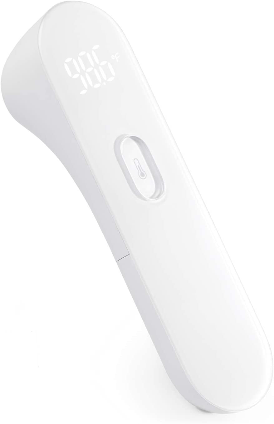 No Touch Forehead Thermometer by iHealth, 2020 Algorithm Version No Contact Baby Thermometers for Kids and Adults,Home Use Digital Thermometer, LED Display Easy to Read at Night