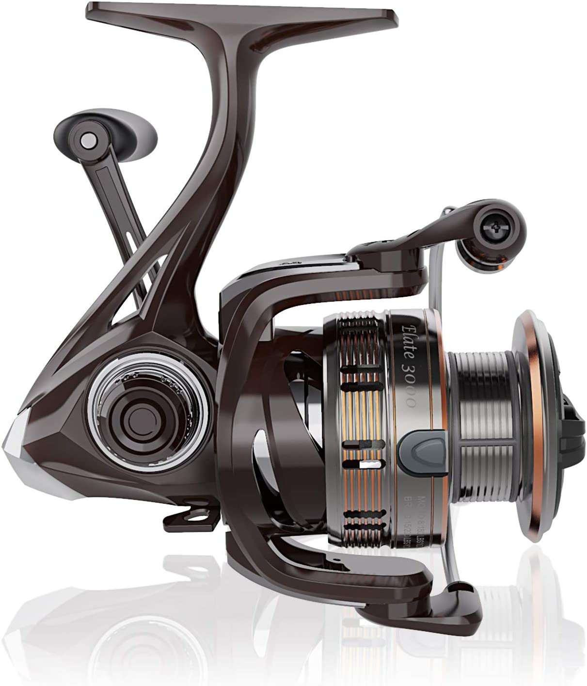 Cadence Spinning Reel-Elate 10+1 BB Light Weight & Durable -Stainless Steel Main Shaft,Die-Casting Handle&Double Anodized Spool-Ultra Smooth Powerful Reel with Graphite Body &Felt Washer