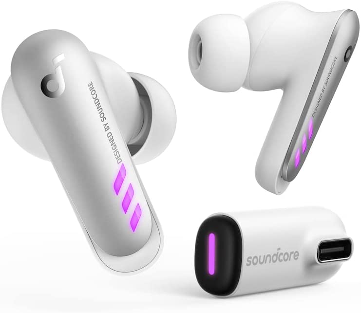 soundcore VR P10 Wireless Gaming Earbuds， Meta Quest 2 Accessories， <30ms Low Latency， Dual Connection， 2.4GHz Wireless， USB-C Dongle Included， Compatible with Steam Deck， PS4， PS5， PC， Switch
