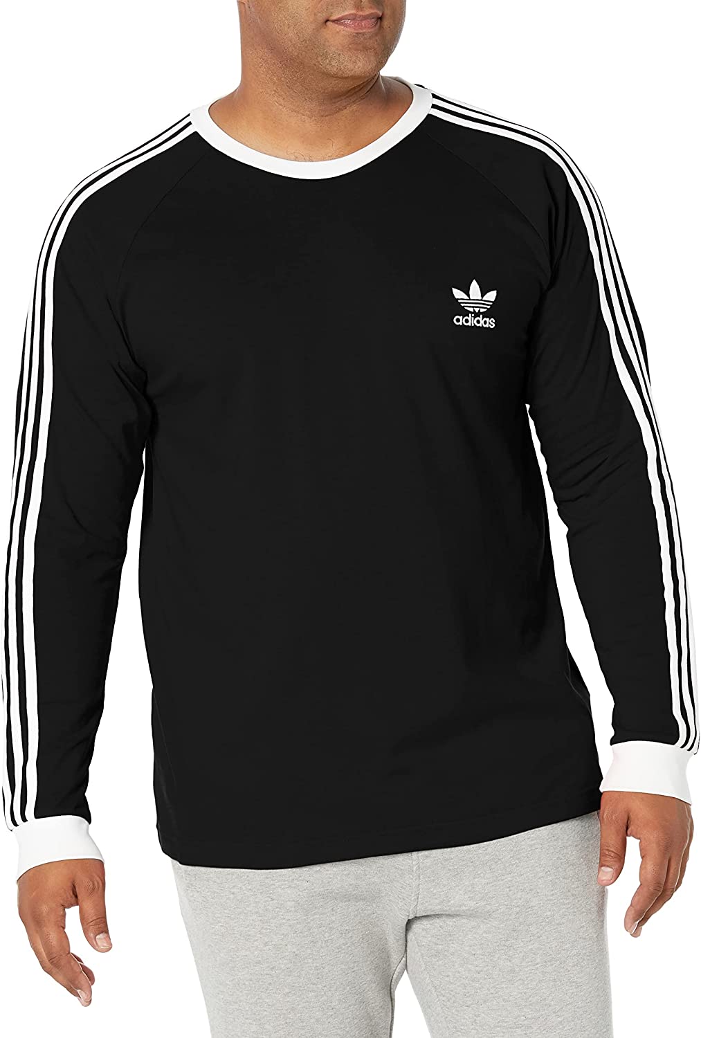 adidas Originals Men's Adicolor Classics 3-Stripes Long Sleeve Tee