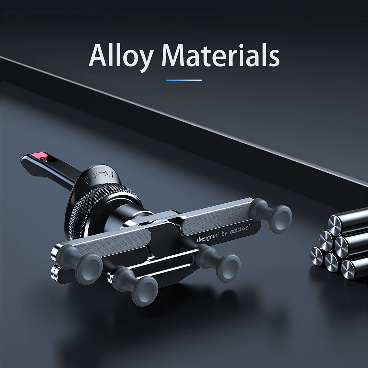 OATSBASF Car Phone Holder Mount 2023 Upgrade Gravity Car Phone Mount, Hands Free Phone Holder, Gravity Air Vent Car Mount, Suitable for Mobile Phones Under 7 inches (Black)