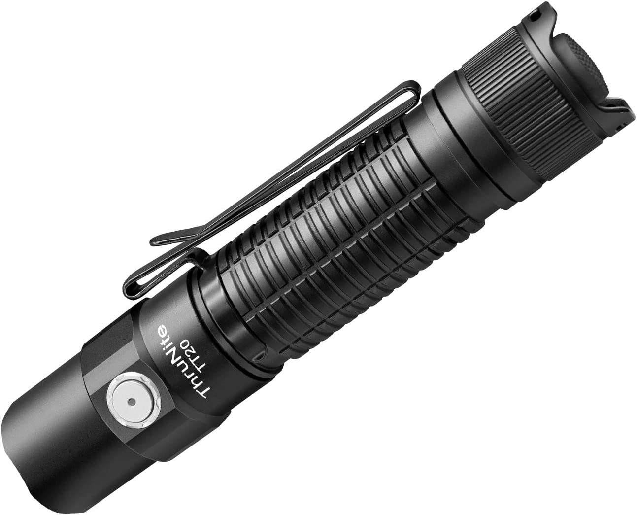 ThruNite TT20 Rechargeable Flashlight, Momentary-on Tail Switch, High 2526 Lumens Bright Output Turbo Mode, USB C Rechargeable, 258 Meters Beam Distance, for Hunting, Hiking - Black CW